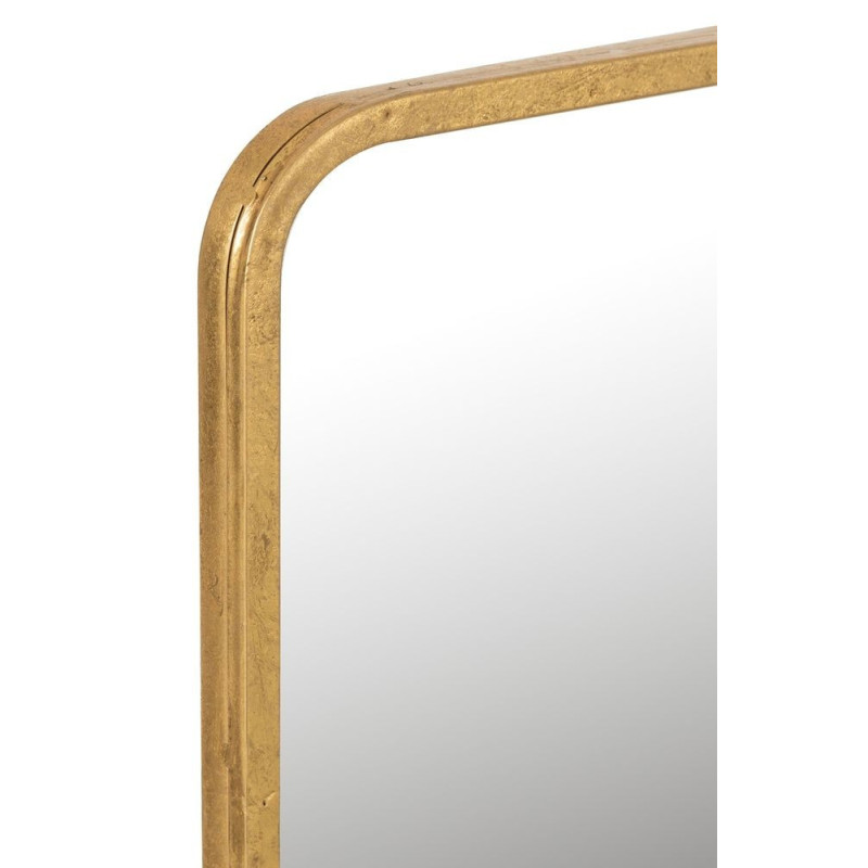 Zlaté antik nástěnné zrcadlo v kovovém rámu Mona Gold - 120*3*40 cm