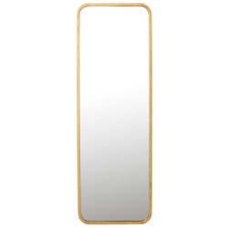 Zlaté antik nástěnné zrcadlo v kovovém rámu Mona Gold - 120*3*40 cm