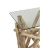 Konzolový dřevěný stůl se skleněnou deskou Branch - 96*47*77cm