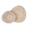 Přírodní hnědá dřevěná podložka/ plát stromu Paulownia S - Ø 25*3 cm