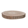 Přírodní hnědá dřevěná podložka/ plát stromu Paulownia S - Ø 25*3 cm
