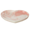 Krémovo-růžový porcelánový talíř ve tvaru srdce Heart -  23*21*3 cm