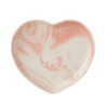 Krémovo-růžový porcelánový talíř ve tvaru srdce Heart -  23*21*3 cm