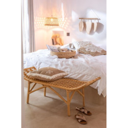 Přírodní ratanová designová lavice Ana Rattan - 120*41*49 cm