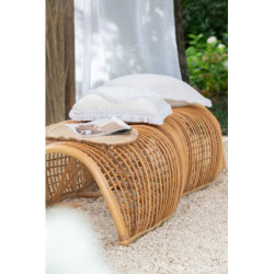Přírodní ratanová designová lavice Roni Rattan - 191*69*45 cm