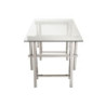 Psací stůl Steel Silver se skleněnou deskou - 150 * 80 * 78 cm