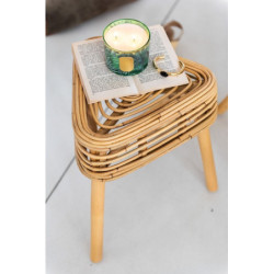 Přírodní ratanový odkládací stolek / stolička Triangle Rattan - 40*40*42 cm