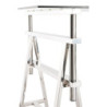 Psací stůl Steel Silver se skleněnou deskou - 150 * 80 * 78 cm