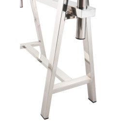Psací stůl Steel Silver se skleněnou deskou - 150 * 80 * 78 cm