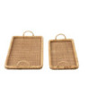 Set 2ks ratanový podnos s uchy Rattan Boom  - 71*36*10/ 61*28*9 cm
