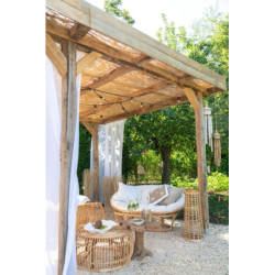 Přírodní oválná ratanová pohovka Roni Rattan Natural - 173*110*75 cm