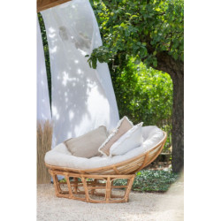 Přírodní oválná ratanová pohovka Roni Rattan Natural - 173*110*75 cm