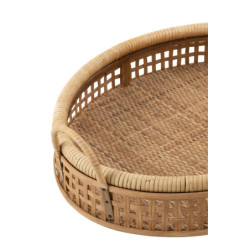 Přírodní oválný ratanovo-bambusový podnos s uchy Rattan Boom  M - 57*43*15 cm