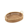 Přírodní oválný ratanovo-bambusový podnos s uchy Rattan Boom  M - 57*43*15 cm