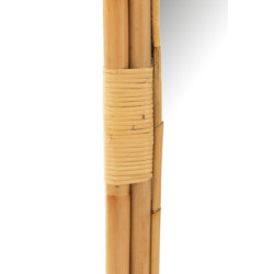 Přírodní ratanové zrcadlo se žebříkem Ellen Rattan Natural - 80*3*152cm
