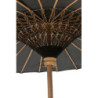 Černý slunečník s dřevěnou tyčí Lorie Wood - ∅ 200*260 cm