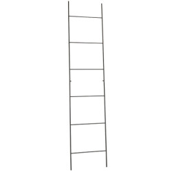 Černý kovový věšák na textil žebřík  - 50*220 cm
