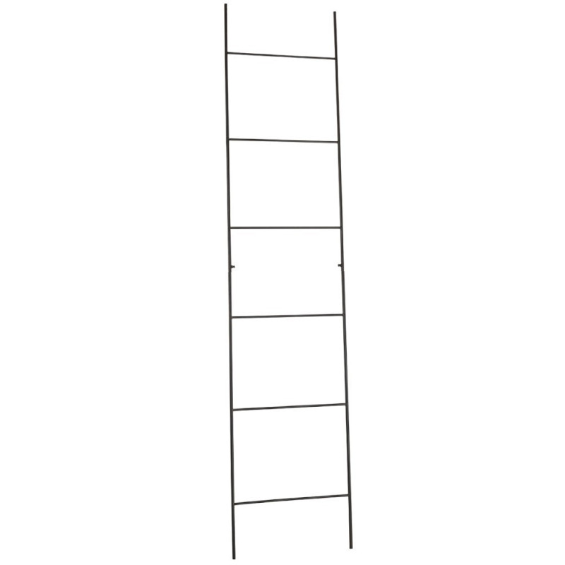Černý kovový věšák na textil žebřík  - 50*220 cm