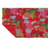 Veliká červená bavlněná plážová deka s květy a prošíváním Beach Plaid - 270*220*0,5 cm