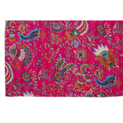Veliká růžová bavlněná plážová deka s prošíváním Beach Plaid - 270*220*0,5 cm
