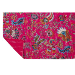 Veliká růžová bavlněná plážová deka s prošíváním Beach Plaid - 270*220*0,5 cm