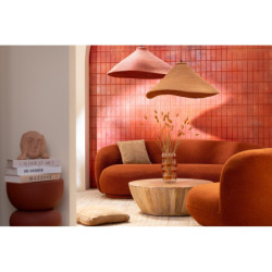 Oranžovozrzavá velká sofa Lounge Snow Poplar - 234*116*73cm