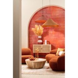 Oranžovozrzavá velká sofa Lounge Snow Poplar - 234*116*73cm