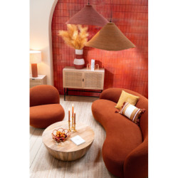Oranžovozrzavá velká sofa Lounge Snow Poplar - 234*116*73cm