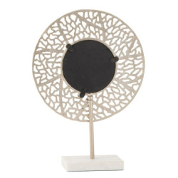 Champagne stolní zrcadlo na mramorovém podstavci Coral - 34*10*50 cm