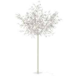 Dekorace stříbrný svítící stromek Tree leaves silver XL - Ø 140*250 cm