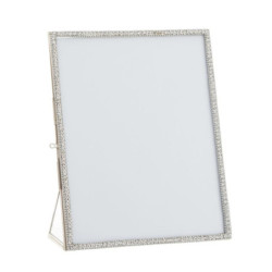 Stříbrný kovový fotorámeček s kamínky Jewel XL - 20*25 cm