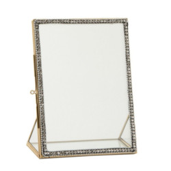 Zlatý kovový fotorámeček s kamínky Jewel L - 15*20 cm