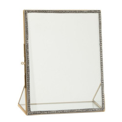 Zlatý kovový fotorámeček s kamínky Jewel XL - 20*25 cm