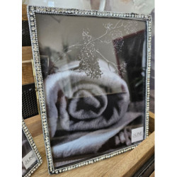 Zlatý kovový fotorámeček s kamínky Jewel XL - 20*25 cm