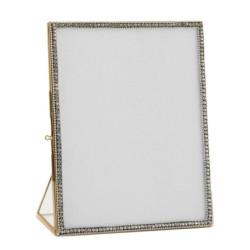Zlatý kovový fotorámeček s kamínky Jewel XL - 20*25 cm