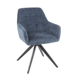 Modrá jídelní židle Louna - 56*58*85 cm