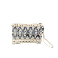 Modro-krémová kabelka do ruky Denim - 25*17cm