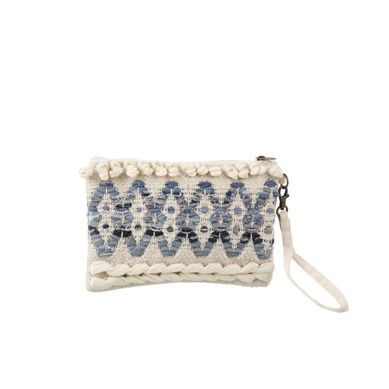 Modro-krémová kabelka do ruky Denim - 25*17cm