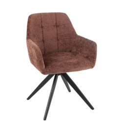 Hnědá jídelní židle Louna - 56*58*85 cm