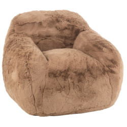 Taupe plyšové křeslo Cuttie - 98*99*75 cm