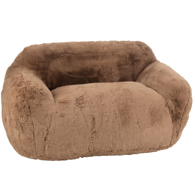 Taupe plyšová pohovka Cuttie - 152*110*81 cm
