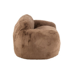 Taupe plyšová pohovka Cuttie - 152*110*81 cm