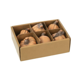 Set 6ks keramická oranžová dekorace dýně Pumpkin - 6*4*5 cm