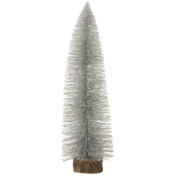 Stříbrný třpytivý stromek Tree silver XL - Ø 19*61 cm