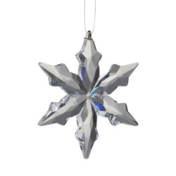 Skleněná závěsná ozdoba hvězda Snowflake - 7*1*8 cm