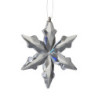 Skleněná závěsná ozdoba hvězda Snowflake - 7*1*8 cm