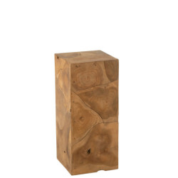 Přírodní dřevěný dekorativní podstavec Teak M - 35*35*80 cm