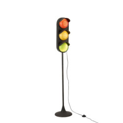 Černá kovová stojací lampa Semafor - Ø30*160cm