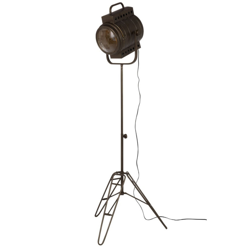 Černá kovová stojací lampa Industrial - 60*50*170cm