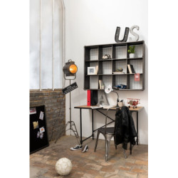 Černá kovová stojací lampa Industrial - 60*50*170cm